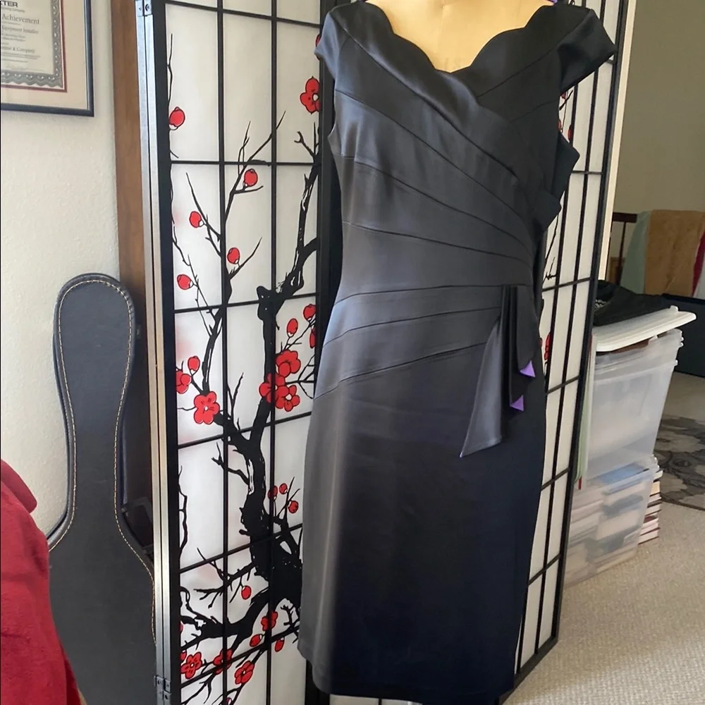 Jax Black Sheath Dress Sweetheart Neckline - Picture 1 of 4